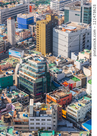 Downtown cityscape of Busan, South Korea. Downtown cityscape of Busan, South Korea. 121478628