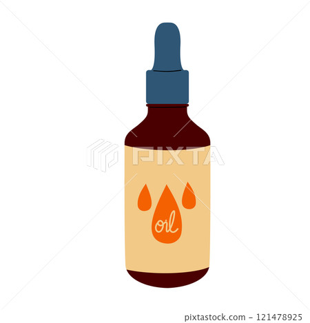 A bottle of hair care oil. A bottle of hair care oil. 121478925