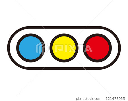 Illustration material of traffic light symbol Illustration material of traffic light symbol 121478935