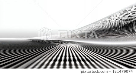 Abstract Black and White Wave Pattern Background Design 121479074