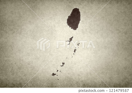 Map of Saint Vincent and the Grenadines on a paper Map of Saint Vincent and the Grenadines on a paper 121479587