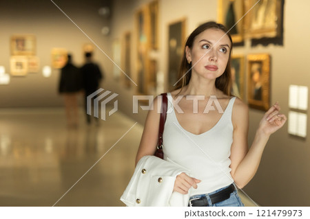 Woman at the Exhibition of Prints Woman at the Exhibition of Prints 121479973