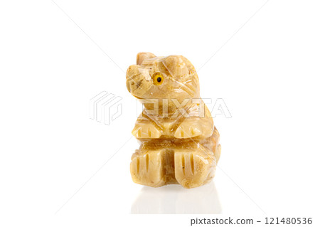 macro stone mineral bear from marble on a white background 121480536
