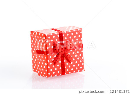 beautiful new year red gift boxes on white background beautiful new year red gift boxes on white background 121481371