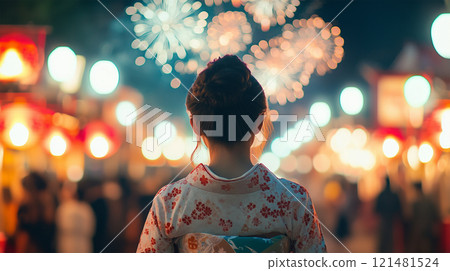 Enjoy the traditional beauty of a garden tea ceremony and fireworks. 121481524