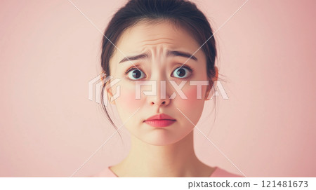 眉毛的可疑動作是用柔和的光線表現出來的。 121481673