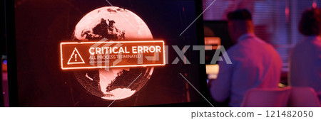 Screen of computer with critical error Screen of computer with critical error 121482050
