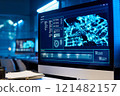 Computer screen with army location 121482157