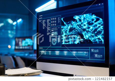 Computer screen with army location Computer screen with army location 121482157