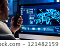Operator of military command center 121482159