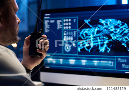 Operator of military command center Operator of military command center 121482159
