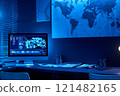 Part of modern military command center 121482165