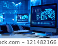 Computer monitor with camera broadcast 121482166