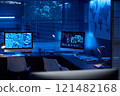 Workplace of security officers 121482168