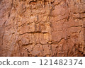 Fragment of a sandstone wall of Red canyon in Israel 121482374