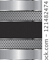 metal brushed plate with metal frame 121482474