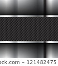 metal perforated background with brushed metal 121482475