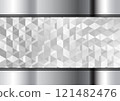 abstract geometric background with stainless steel 121482476