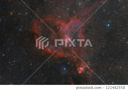 Astrophotography of Heart Nebula IC1805. Emission Nebula in the constellation Cassiopeia. 121482558