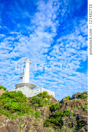 Satsuma Nagasaki Nose Lighthouse in autumn, Ibusuki City, Kagoshima Prefecture Satsuma Nagasaki Nose Lighthouse in autumn, Ibusuki City, Kagoshima Prefecture 121482718