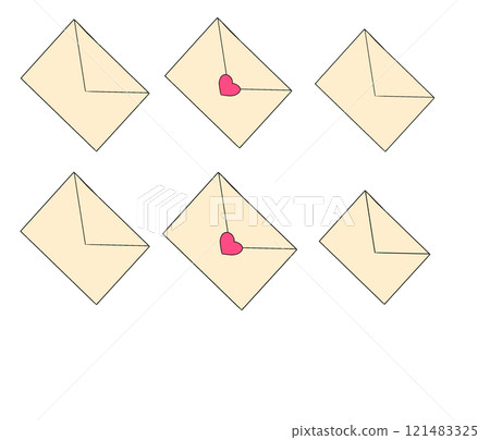 Love letter, letter, paper, envelope, letter, pattern, set Love letter, letter, paper, envelope, letter, pattern, set 121483325