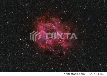 Real astrophotograph of Rosette Nebula, NGC 2237 a stunning emission nebula in the Monoceros 121483462