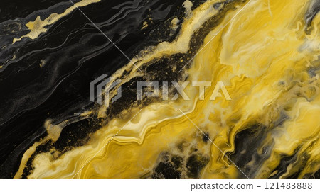 Abstract yellow smoke 121483888