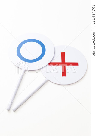 Right and wrong bills on white background Right and wrong bills on white background 121484705