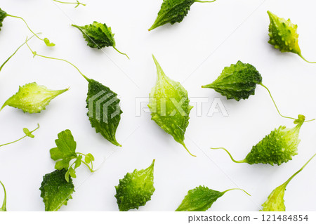 Balsam pear, Bitter cucumber, Leprosy gourd 121484854