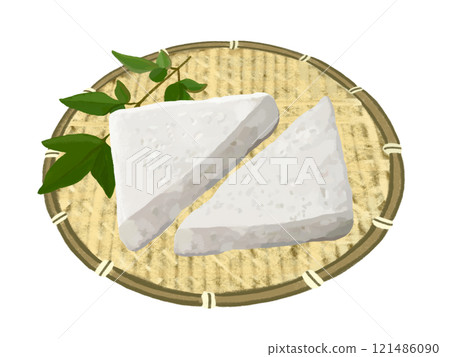 Hanpen (triangular) colander with nandina leaves Hanpen (triangular) colander with nandina leaves 121486090