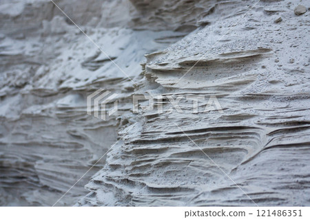 Close-up dunes of white sand in the desert 121486351