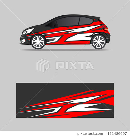 wrapping car decal modern trendy red design vector wrapping car decal modern trendy red design vector 121486697