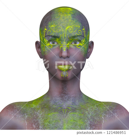 Close-up of a woman's face 121486951