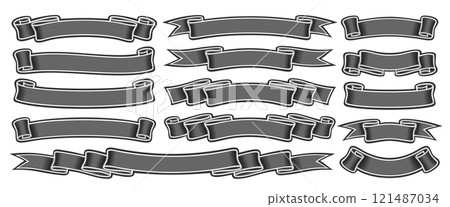 Vector Ribbon Banners Set Vector Ribbon Banners Set 121487034