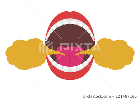 Bad breath illustrations Bad breath illustrations 121487166
