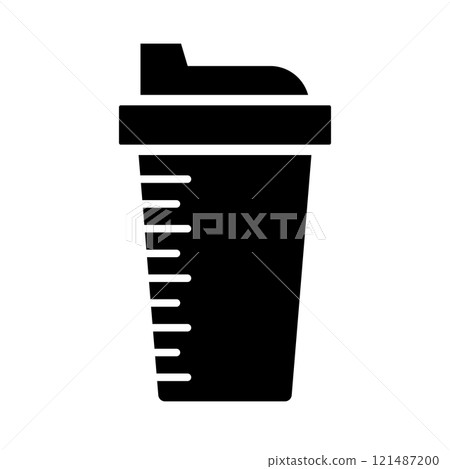 Protein shaker container silhouette 121487200