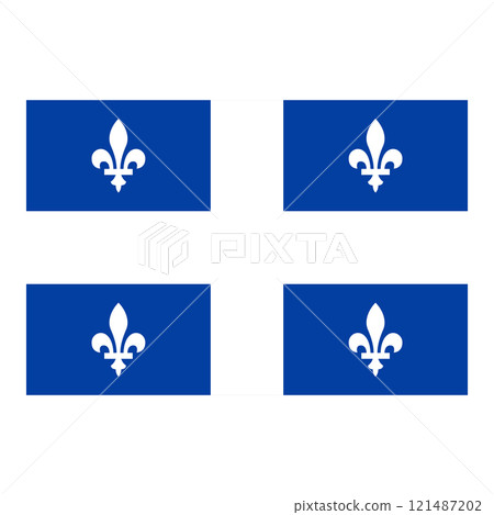 魁北克國旗圖標 魁北克國旗圖標 121487202