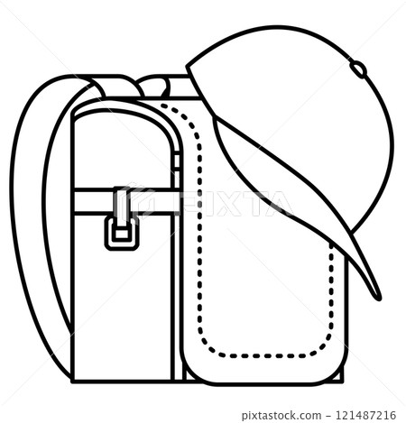 School bag and hat School bag and hat 121487216