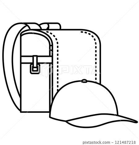 School bag and hat School bag and hat 121487218