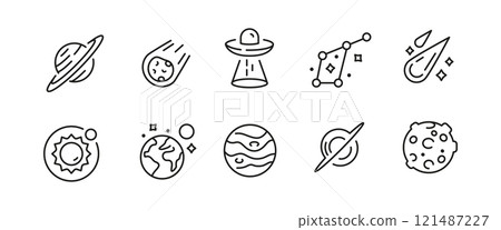 Space Icons Set 121487227