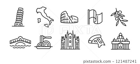 Italy Icons Set  121487241