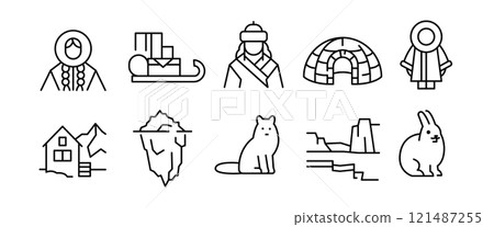 Arctic Icons Set Arctic Icons Set 121487255