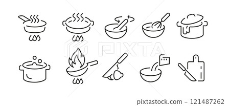 Cooking Icons Set Cooking Icons Set 121487262