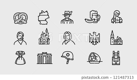 Germany Icons Set Germany Icons Set 121487313