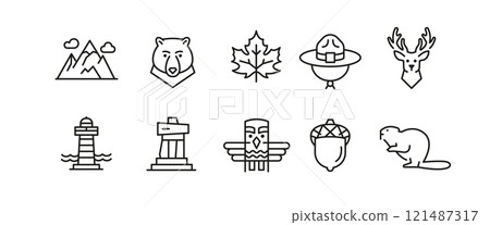 National Icons Set National Icons Set 121487317