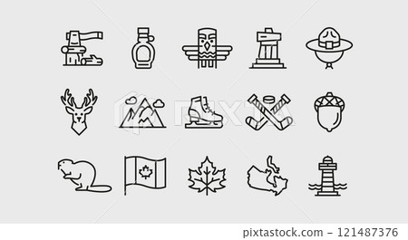 Canada Icons Set Canada Icons Set 121487376