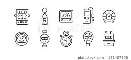Meter Icons Set Meter Icons Set 121487396