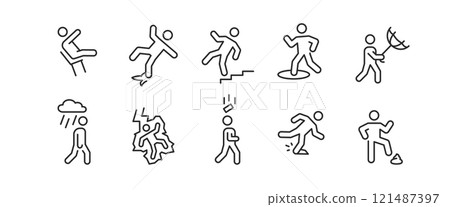 Unlucky Icons Set Unlucky Icons Set 121487397