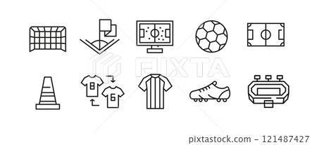 Soccer Icons Set Soccer Icons Set 121487427