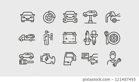 Car Service Icons 121487493